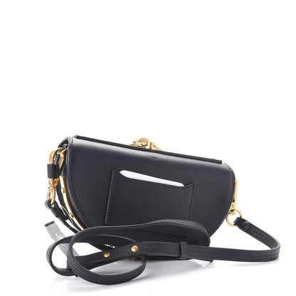 Chloe Suede Calfskin Constellation Studded Small Nile Bracelet Minaudiere Bag Full Blue 3 of 11