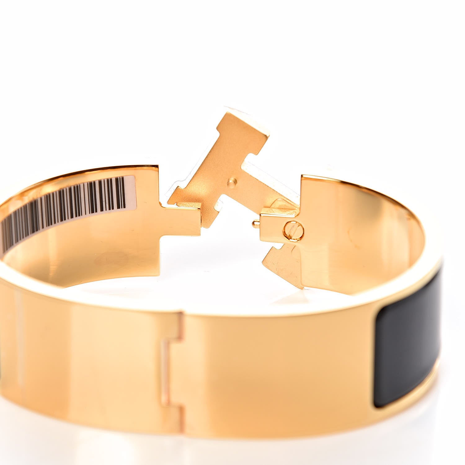 Hermes Enamel Wide Clic Clac H Bracelet GM Black 6 of 7