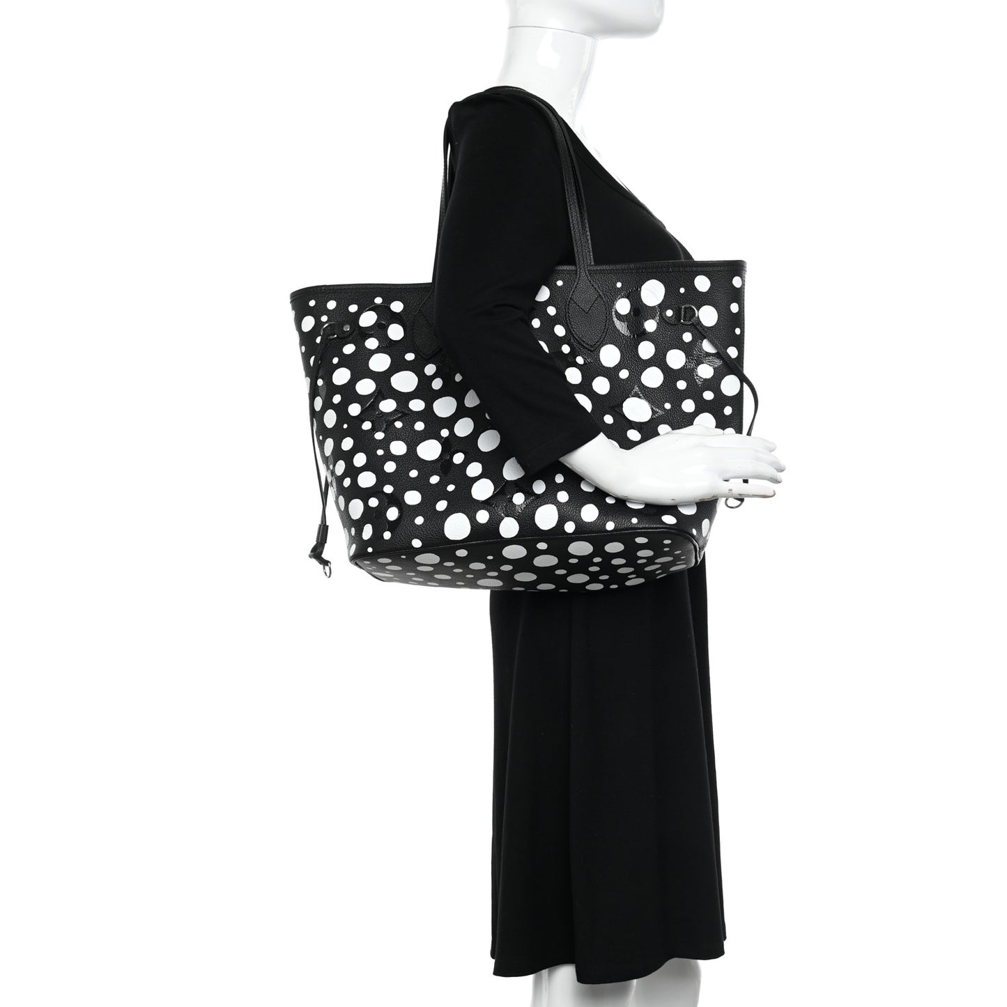 LV X YK Empreinte Neverfull MM Black White