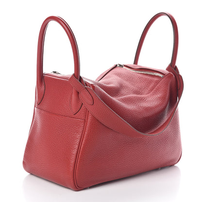 Hermes Taurillon Clemence Lindy 30 Rouge Garance 3 of 10