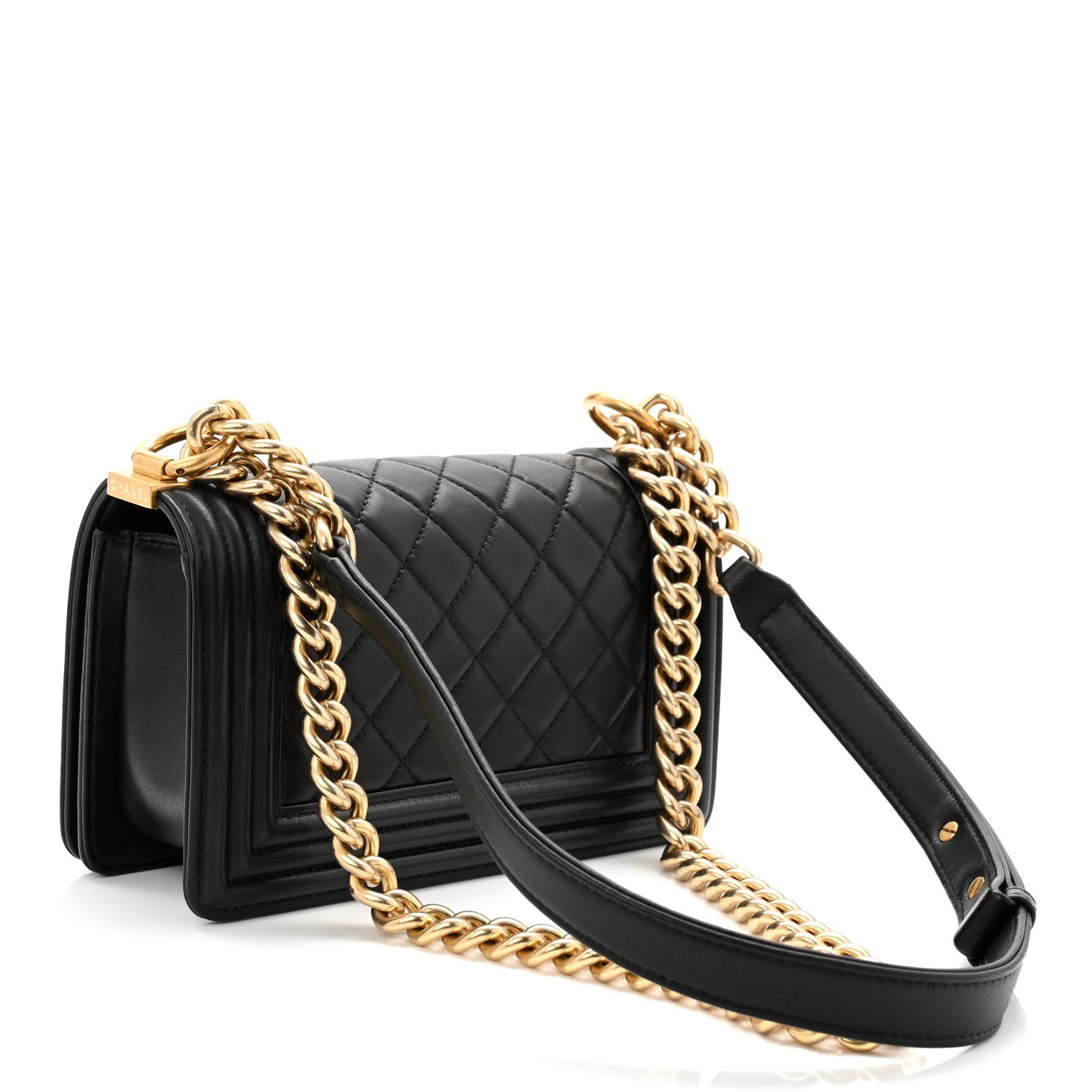Chanel Lambskin Quilted Small Boy Flap Black 3 of 11
