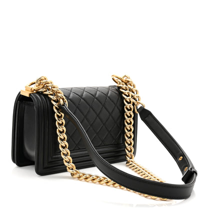 Chanel Lambskin Quilted Small Boy Flap Black 3 of 11