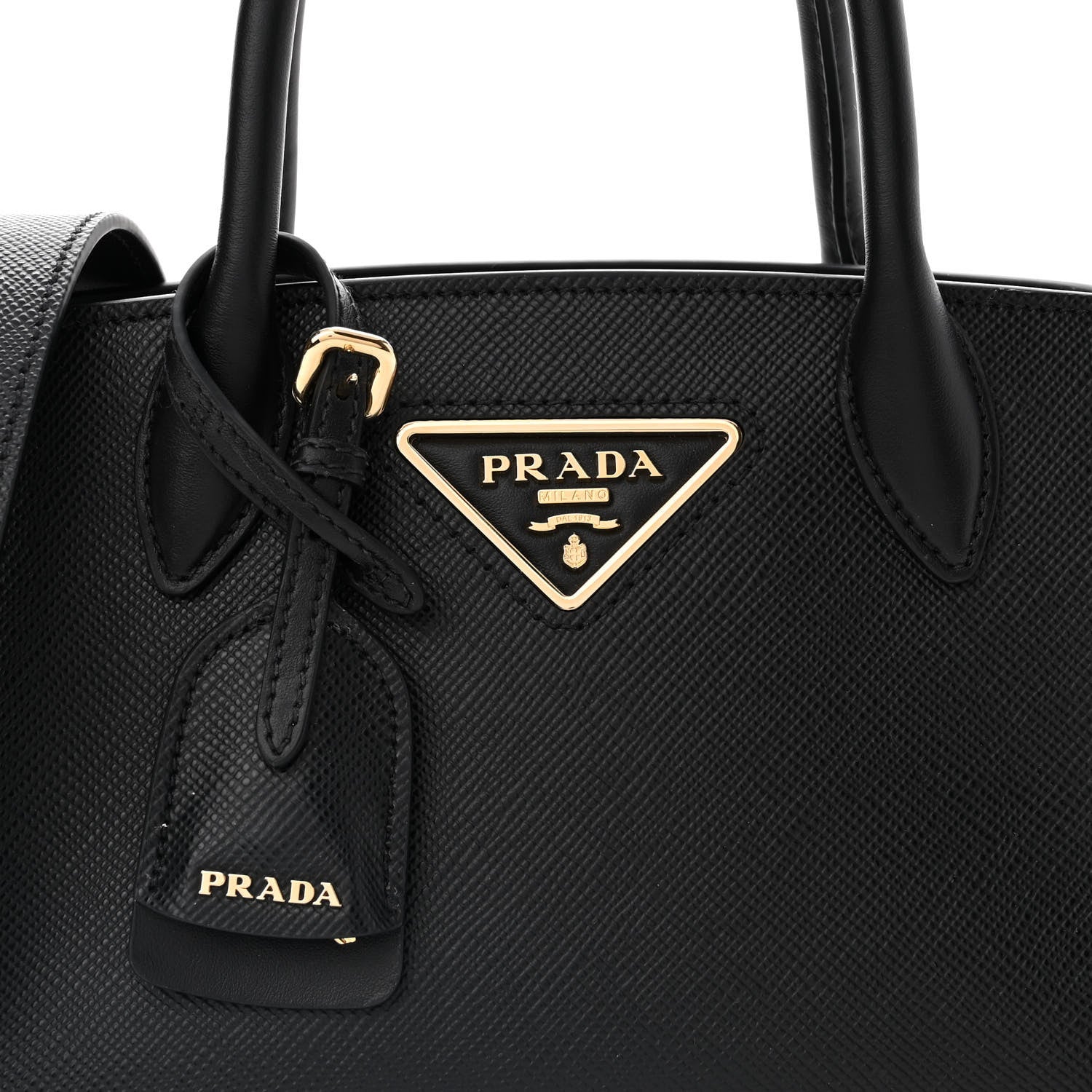 Prada Saffiano Cuir Calfskin Small Kristen Black 8 of 10