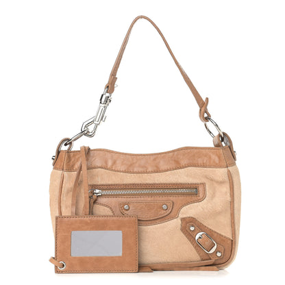 Balenciaga Chevre Pony Hair Classic Silver Hardware Shoulder Bag Camel 1 of 12