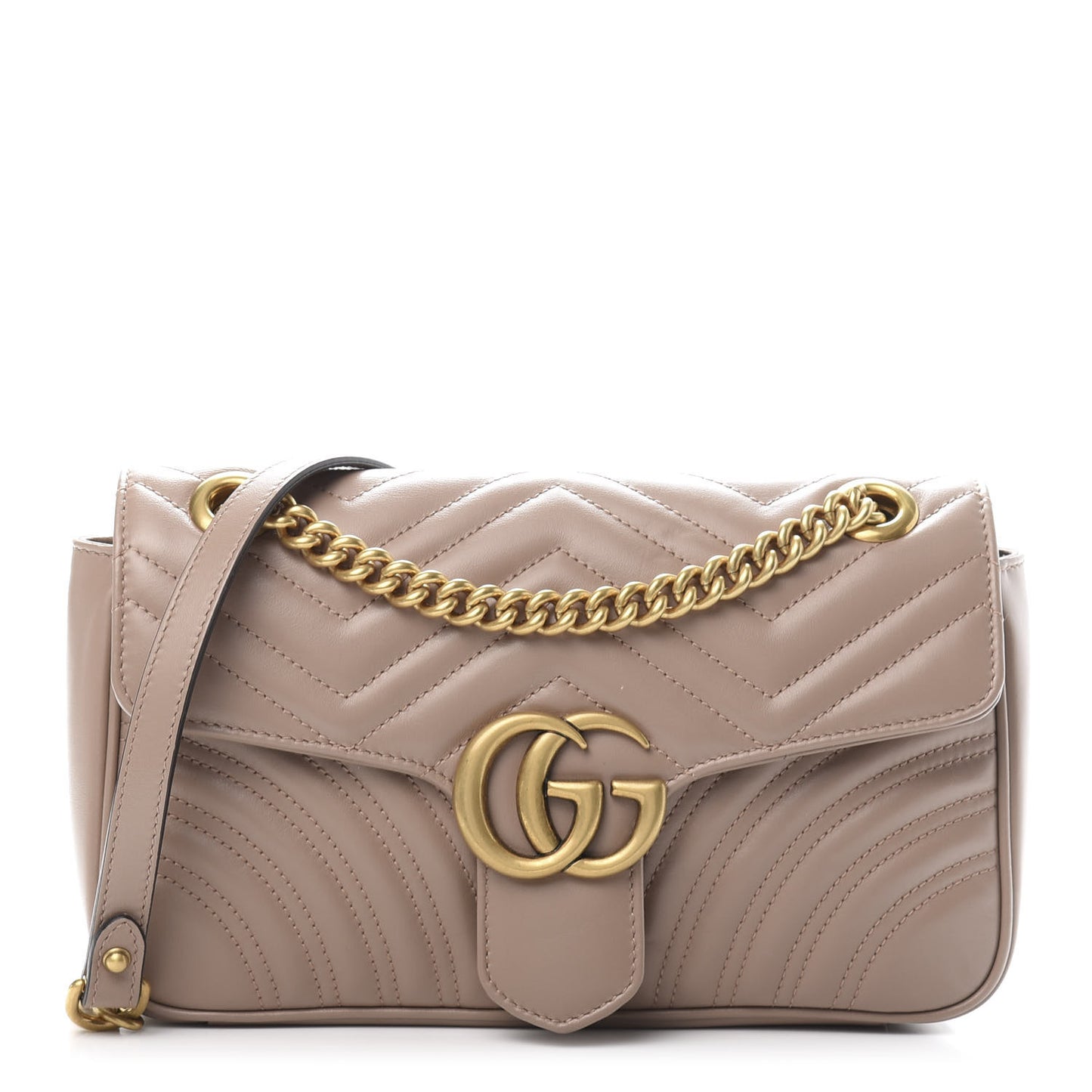 Calfskin Matelasse Small GG Marmont Shoulder Bag Porcelain Rose