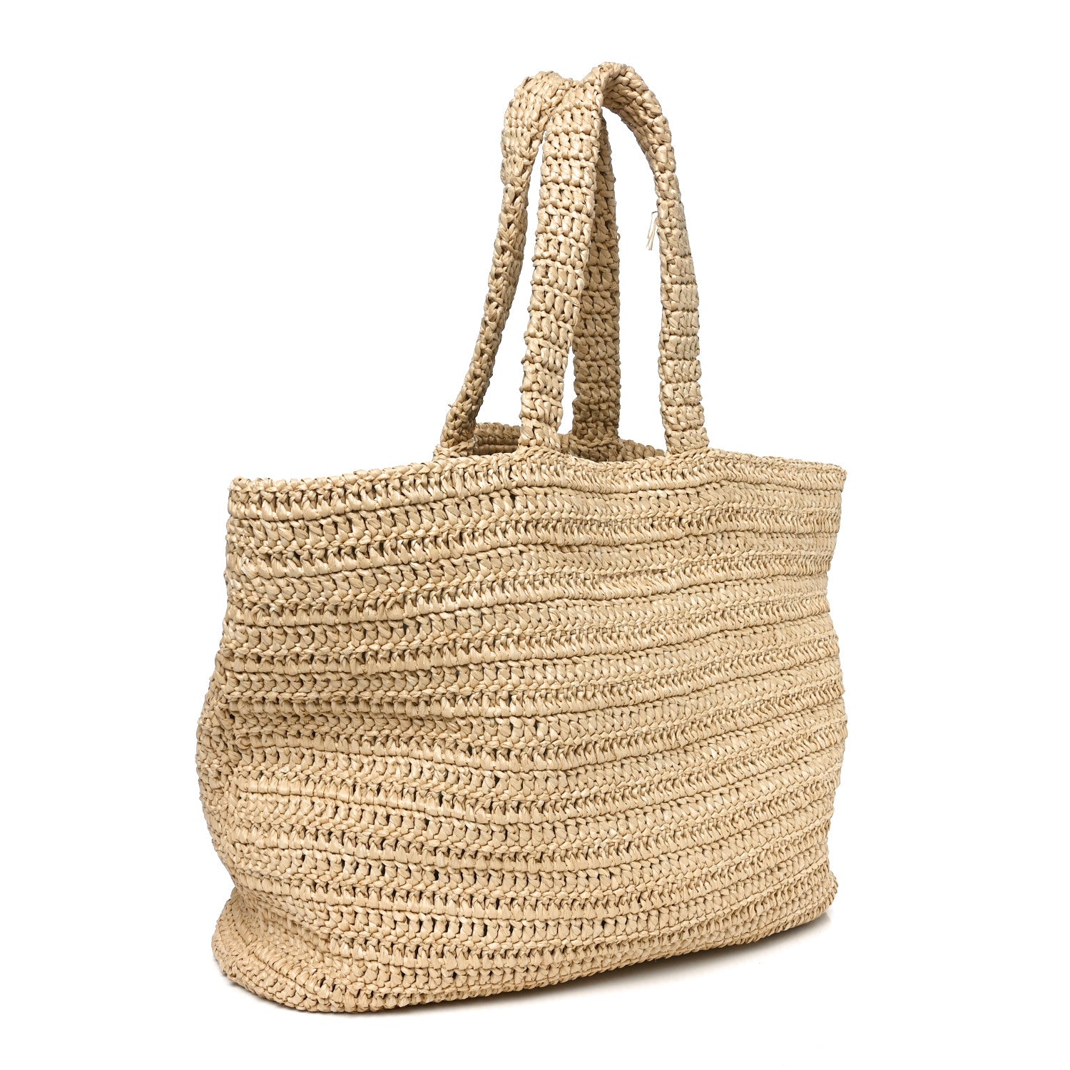 Saint Laurent Raffia Rive Gauche Tote Natural 3 of 11