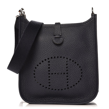 Hermes Taurillon Clemence Evelyne TPM Bleu Obscur 1 of 9