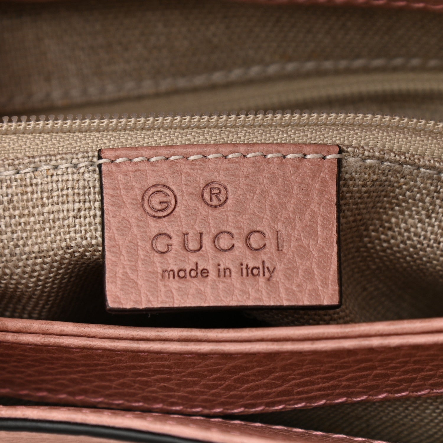 Gucci Dollar Calfskin Interlocking G Top Handle Shoulder Bag Soft Pink 6 of 10