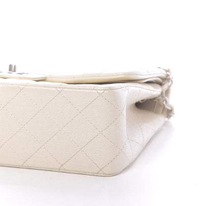 Chanel Pearly Caviar Quilted Jumbo Double Flap Dark White 9 of 10