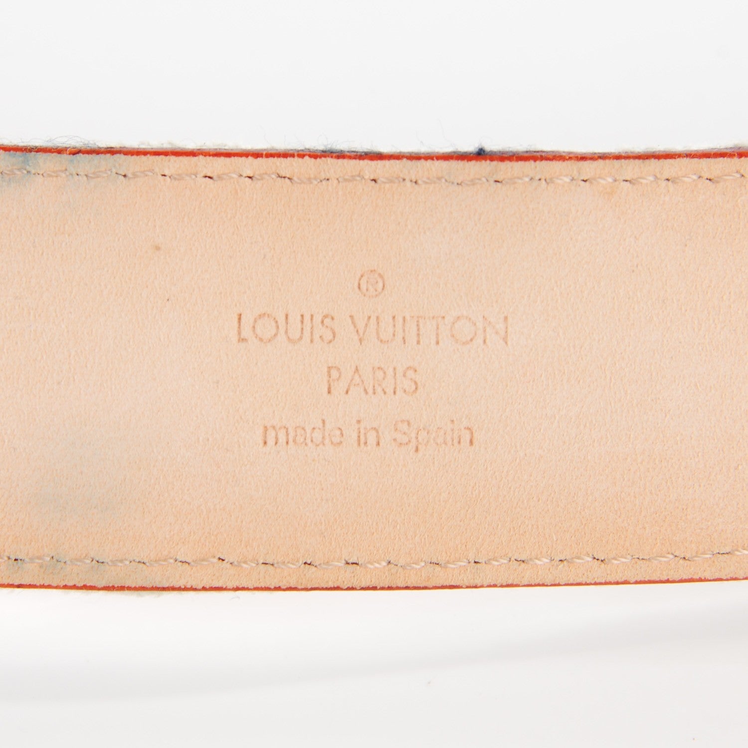 Louis Vuitton Monogram Denim Belt 90 36 Blue 4 of 5