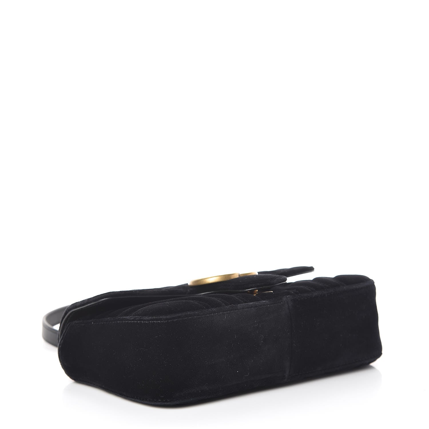 Gucci Velvet Matelasse Mini GG Marmont Shoulder Bag Black 4 of 13