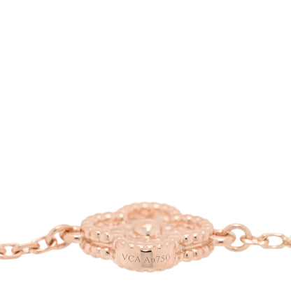Van Cleef & Arpels 18K Rose Gold 6 Motifs Sweet Alhambra Bracelet 3 of 4