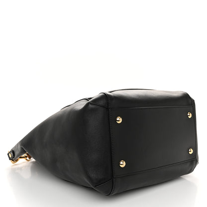 Fendi Vitello Grace King Karligraphy Chain Bucket Bag Black Bisquit 4 of 11