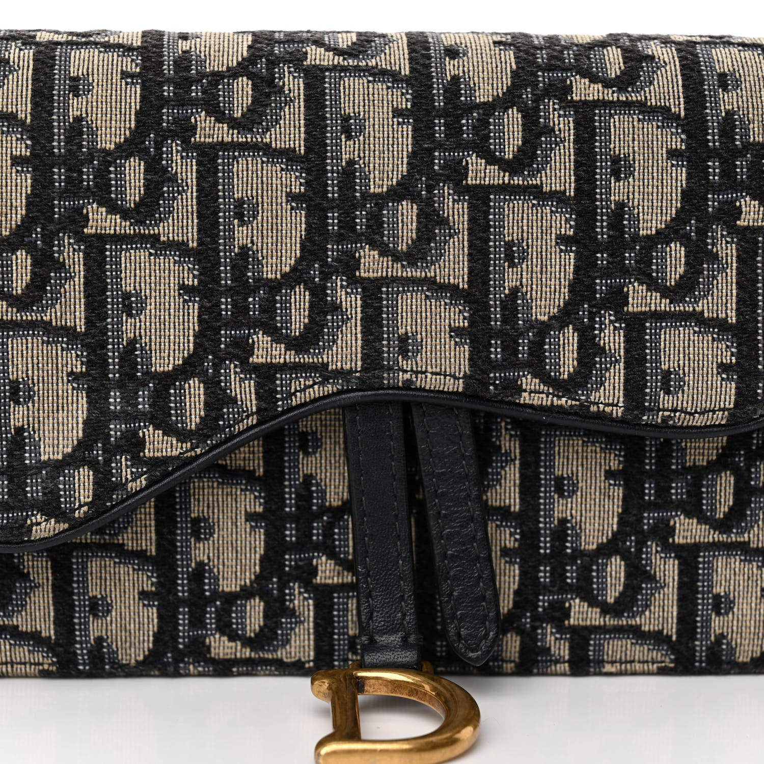 Christian Dior Oblique Saddle Belt Bag Blue 7 of 10