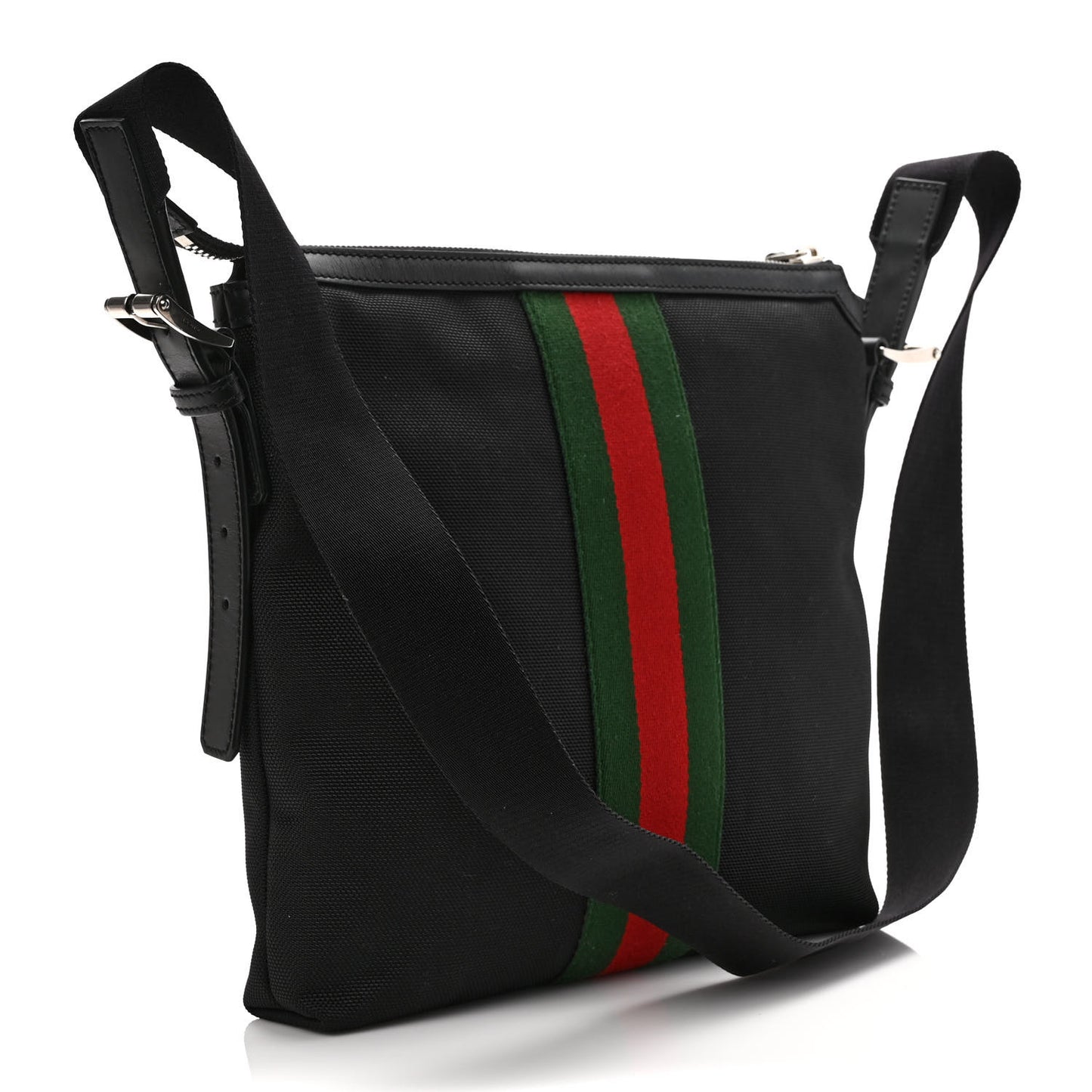 Techno Canvas Web Messenger Bag Black