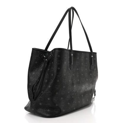 MCM Visetos Large Liz Reversible Shopper Tote Black 3 of 8