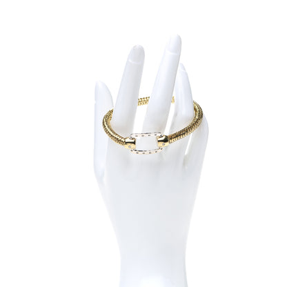 Roberto Coin 18K Yellow White Gold Diamond Flex Primavera Bangle Bracelet 2 of 4
