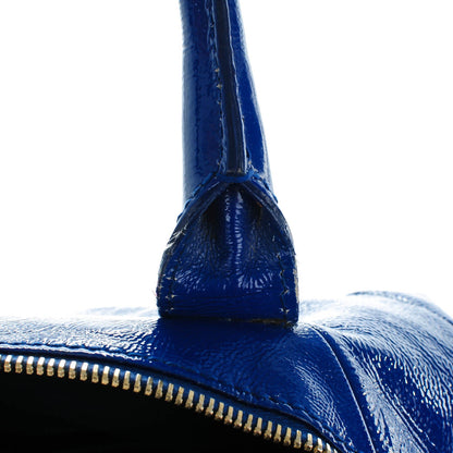 Saint Laurent Textured Patent Medium Easy Sac Majorelle Blue 2 of 11