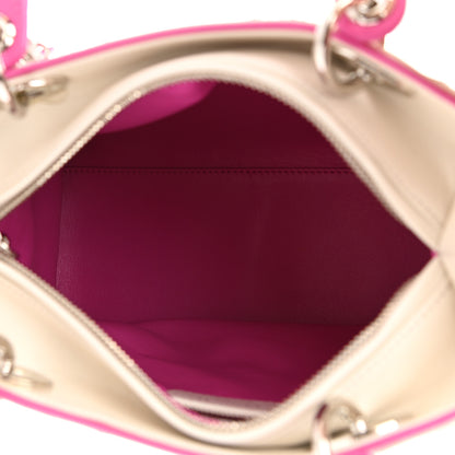Christian Dior Lambskin Stitched Cannage Medium Lady Dior Pink White 5 of 12