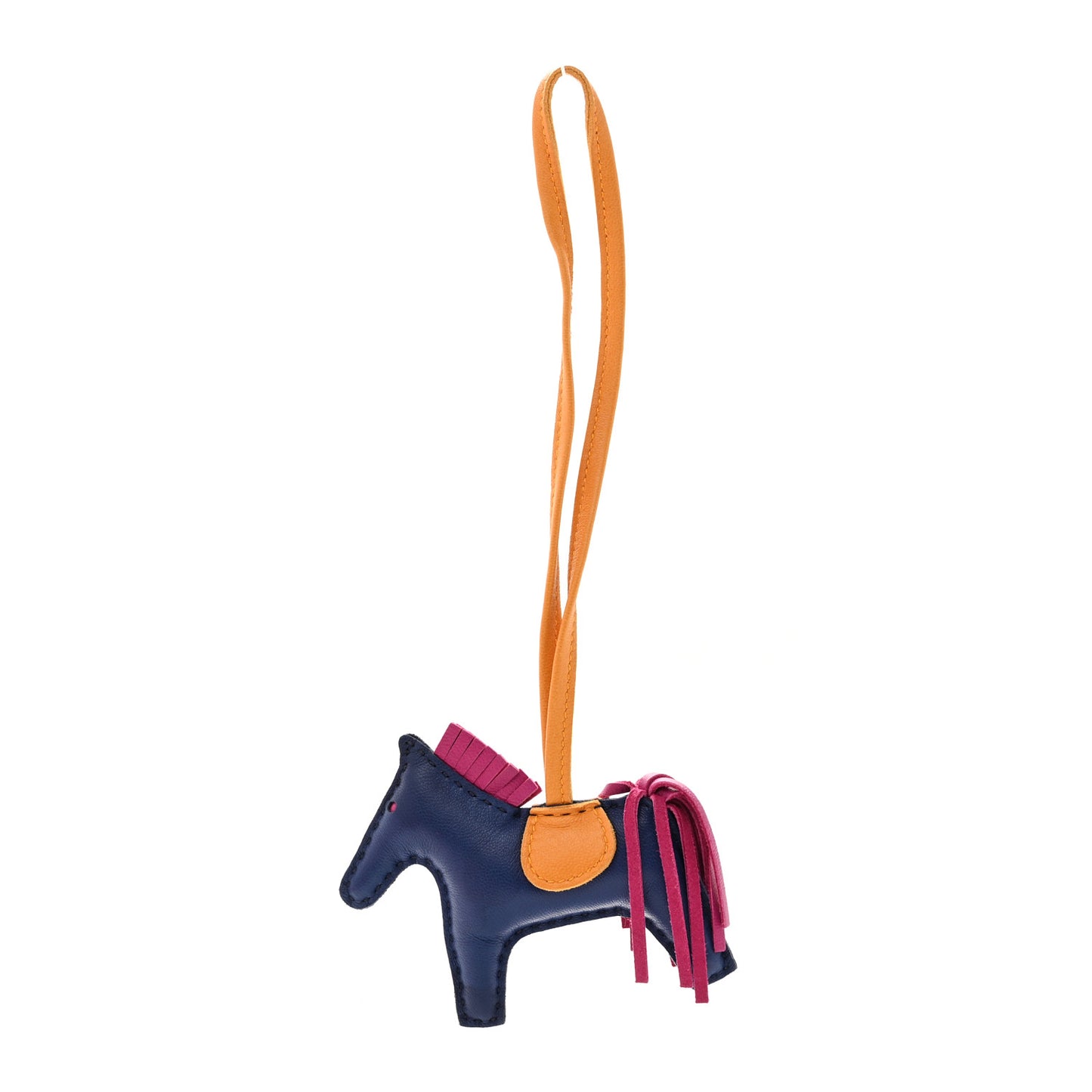 Milo Lambskin Grigri Rodeo Horse Bag Charm PM Bleu Saphir Rose Pourpre Bouton D'Or