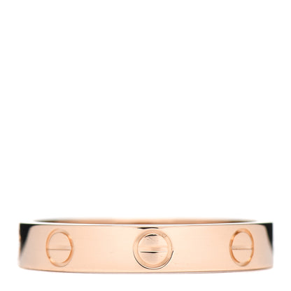Cartier 18K Pink Gold 3.5mm LOVE Wedding Band Ring 55 7.25 3 of 5