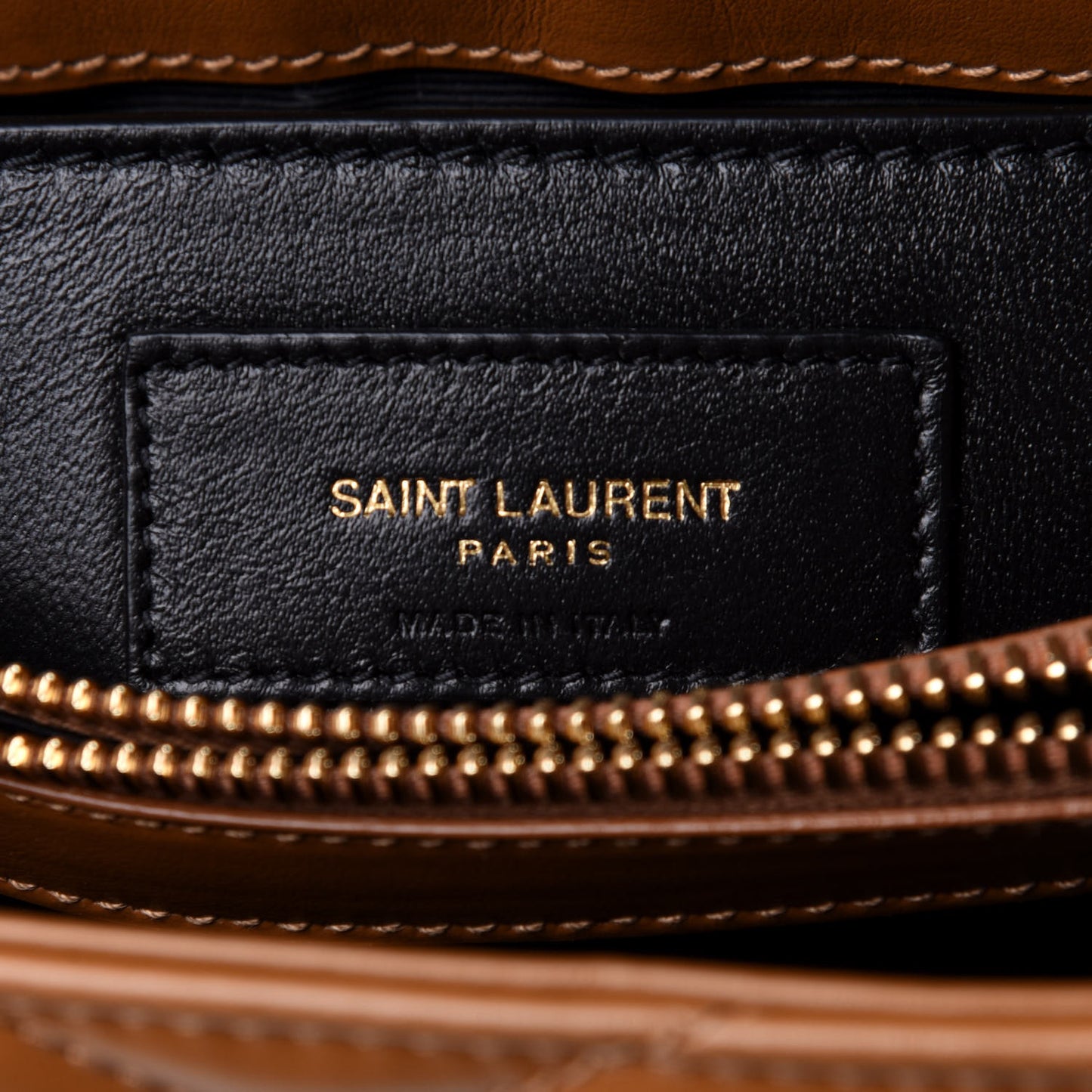 Calfskin Y Quilted Monogram Small Loulou Chain Satchel Dark Natural
