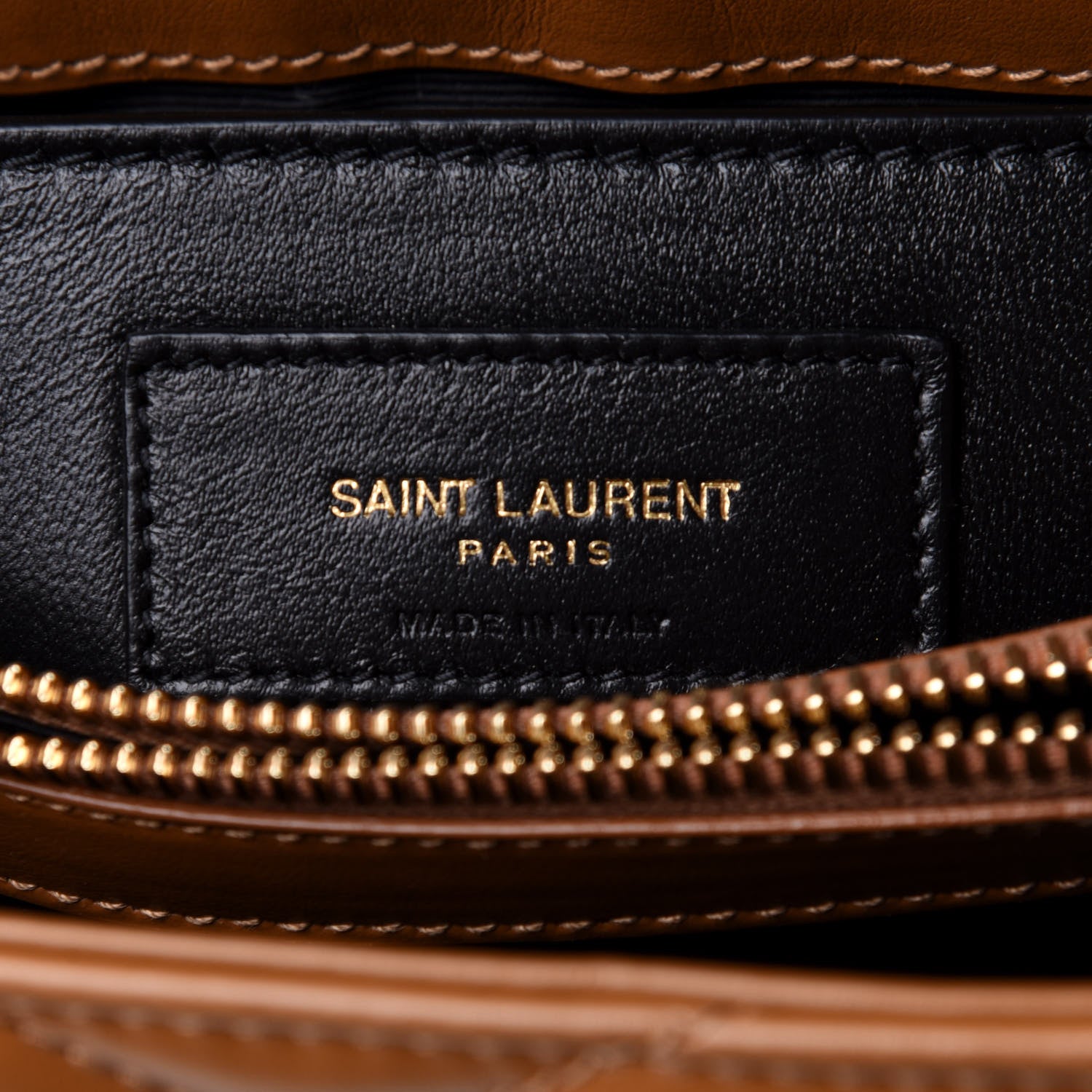 Saint Laurent Calfskin Y Quilted Monogram Small Loulou Chain Satchel Dark Natural 7 of 11