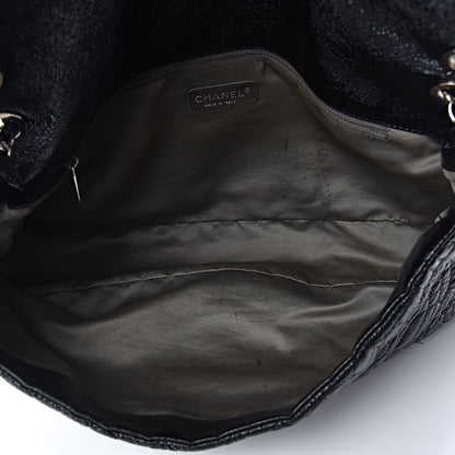 Chanel Vinyl Graphic Edge Flap Black 5 of 15