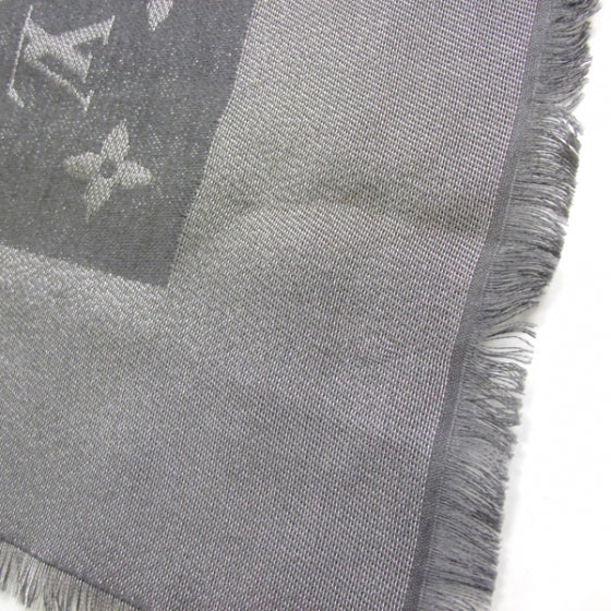Monogram Lurex Shawl Anthracite