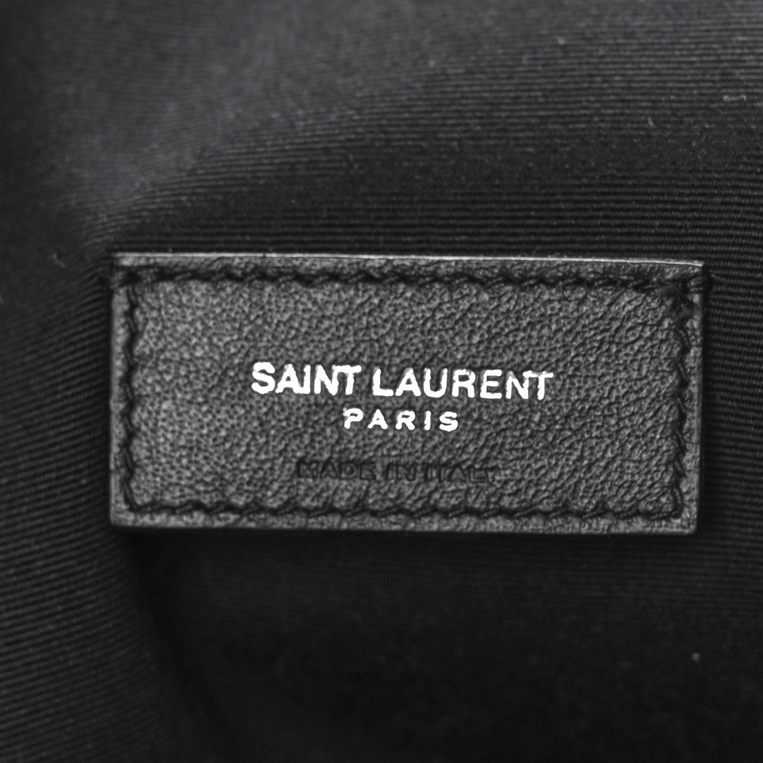 Saint Laurent Linen Canvas Teddy Shopping Bag Black 9 of 11