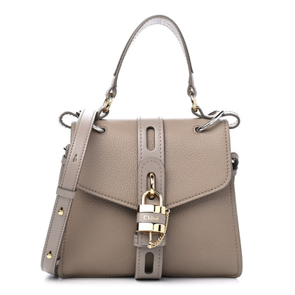 Chloe Shiny Grained Calfskin Small Aby Day Shoulder Bag Motty Grey 1 of 4