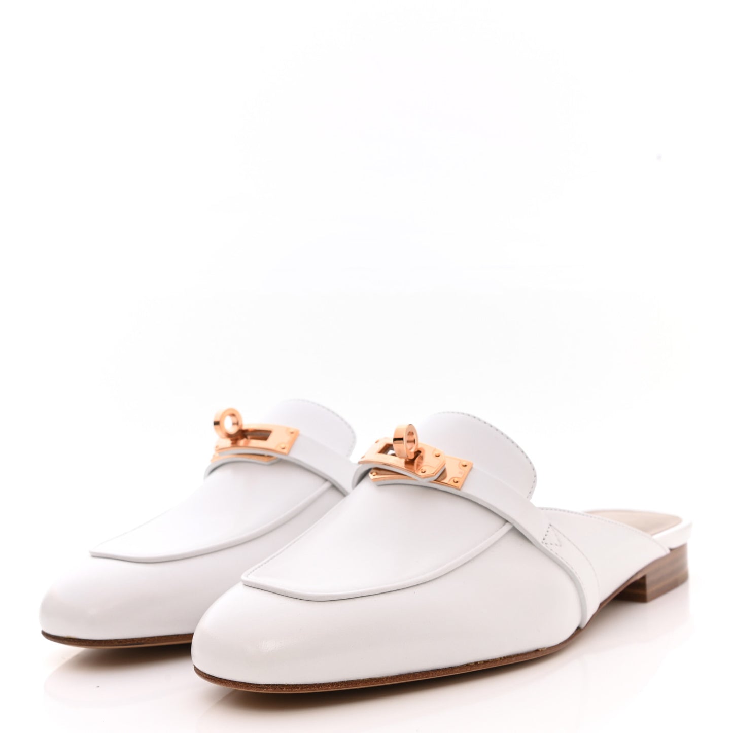 Calfskin Oz Mules 36 White