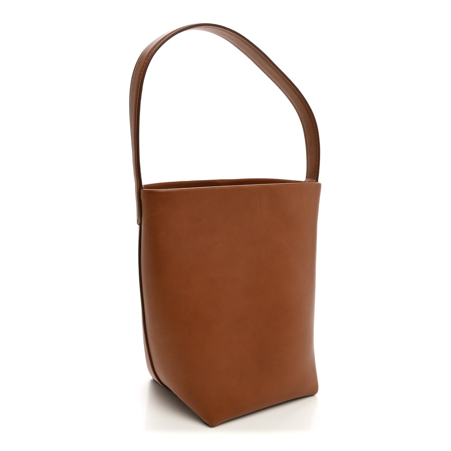 The Row Polished Saddle Calfskin Small N/S Park Tote Dark Cuir 3 of 9