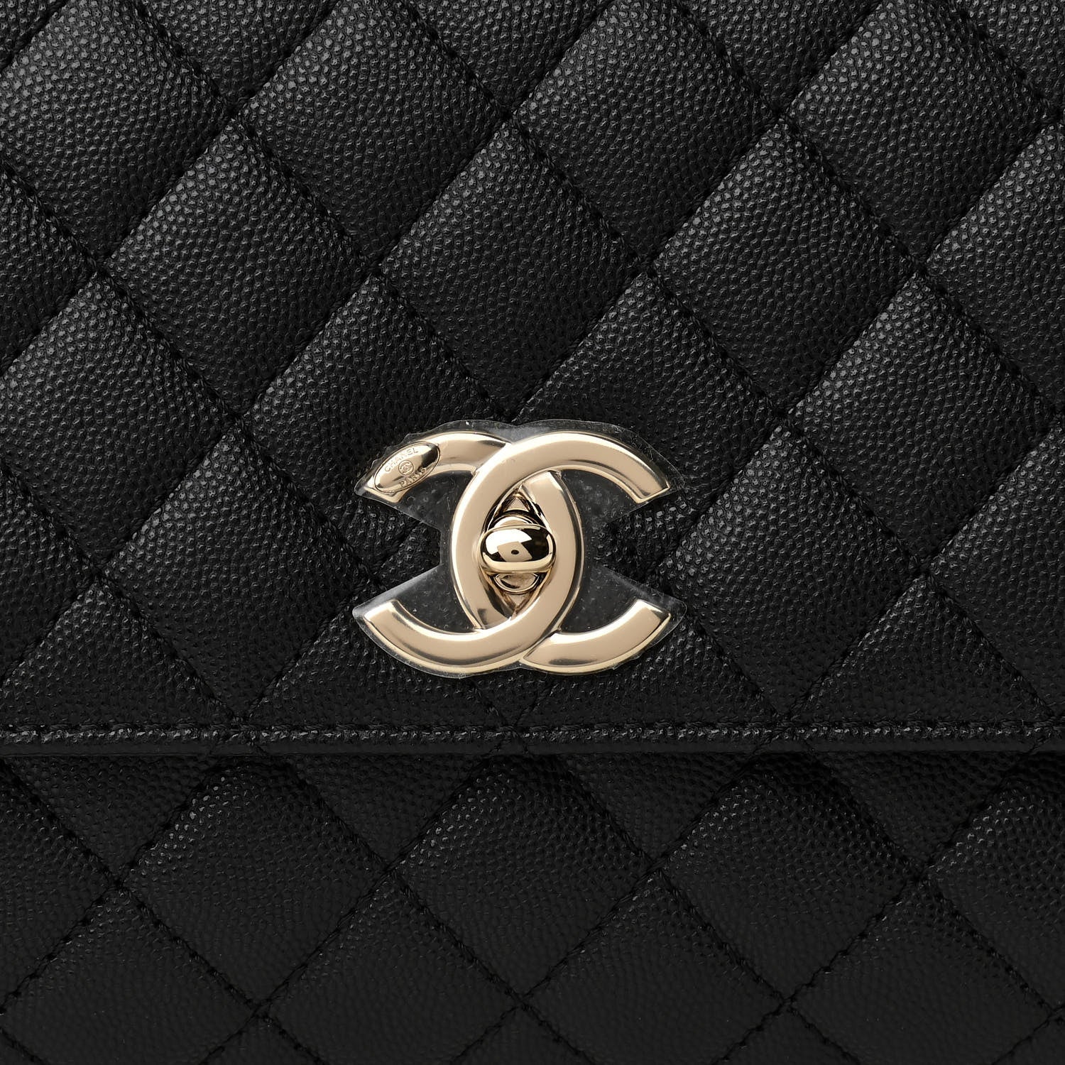 Chanel Caviar Lizard Quilted Small Coco Handle Flap Black 8 of 11