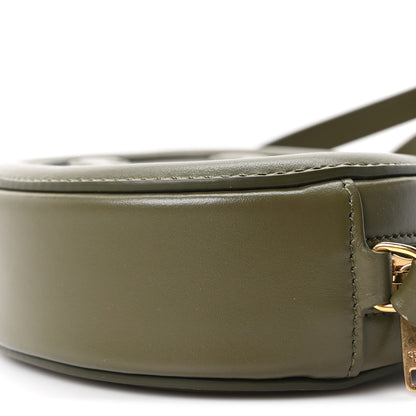 Celine Smooth Calfskin Cuir Small Triomphe Oval Crossbody Purse Dark Khaki 8 of 8