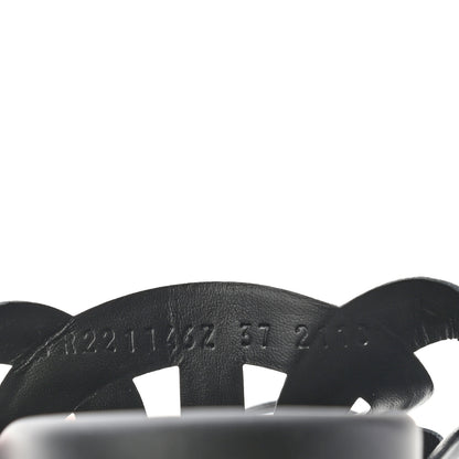 Hermes Nappa Extra Sandals 37 Black 6 of 8