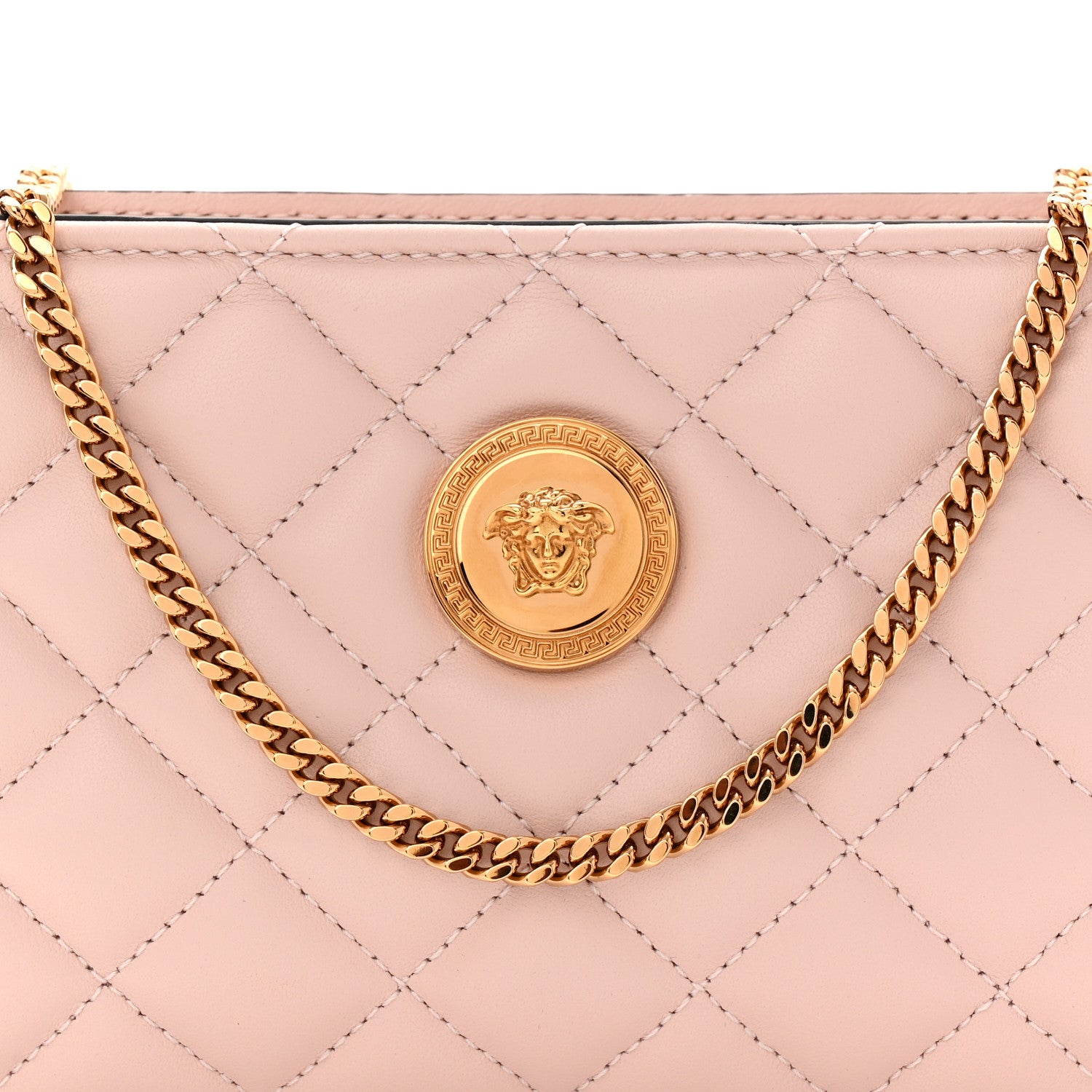 Versace Nappa Quilted La Medusa Crossbody Light Pink 7 of 9