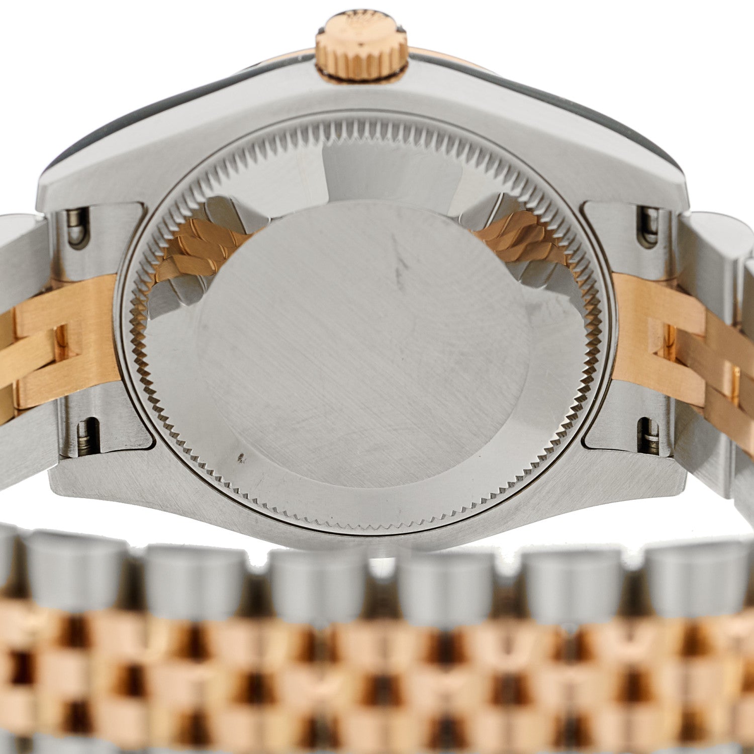 Rolex Stainless Steel 18K Everose Gold Diamond Black Mother of Pearl 31mm Oyster Perpetual Datejust Watch 178271 4 of 5