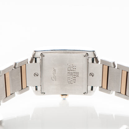 Cartier Stainless Steel 18K Yellow Gold 25mm Tank Francaise Quartz Watch 5 of 7