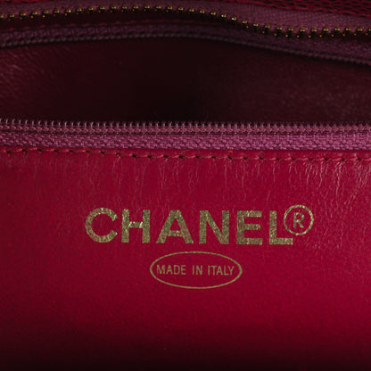 Chanel Caviar Medallion Tote Dark Pink 6 of 7