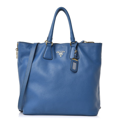 Prada Vitello Daino Tote Cobalto 1 of 8