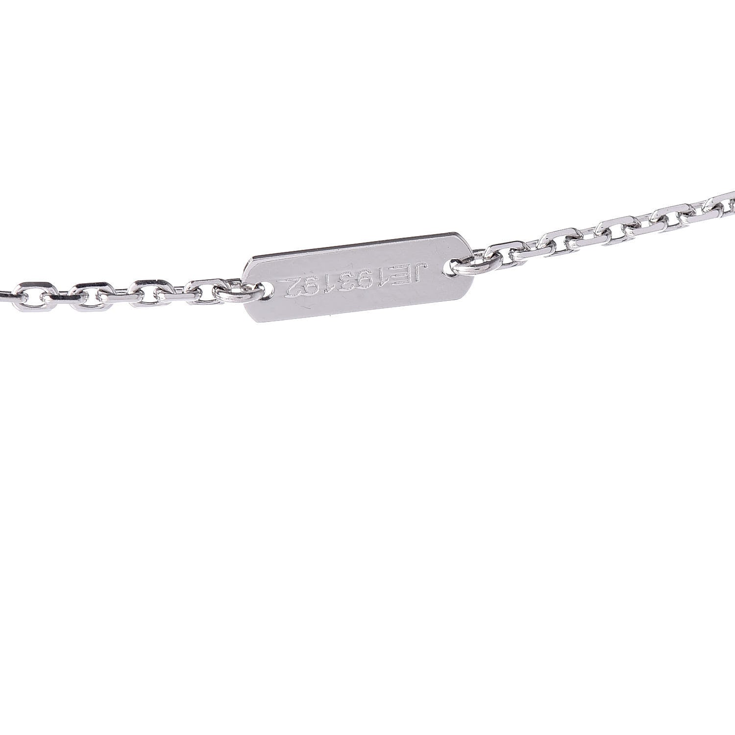 Van Cleef & Arpels 18K White Gold Mother of Pearl Vintage Alhambra Pendant Necklace 5 of 7
