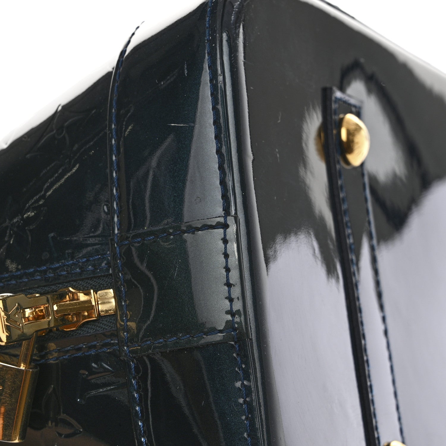 Louis Vuitton Vernis Alma GM Blue Nuit 11 of 11