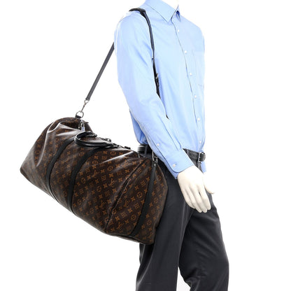 Louis Vuitton Monogram Macassar Keepall Bandouliere 55 2 of 13