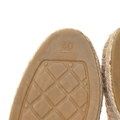 Chanel Tweed Lambskin CC Espadrilles 40 Dark Beige Light Brown 7 of 10