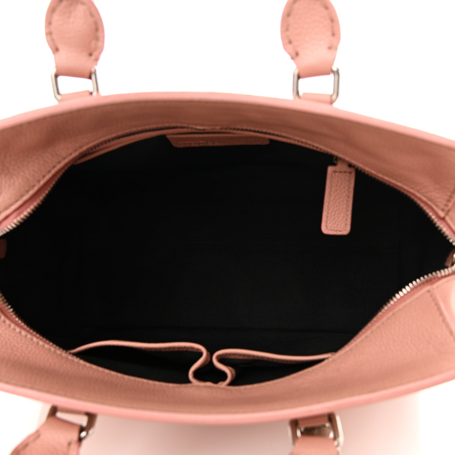 Alexander McQueen Pebbled Calfskin Small Skull Padlock Zip Around Tote Blush Pink 5 of 12