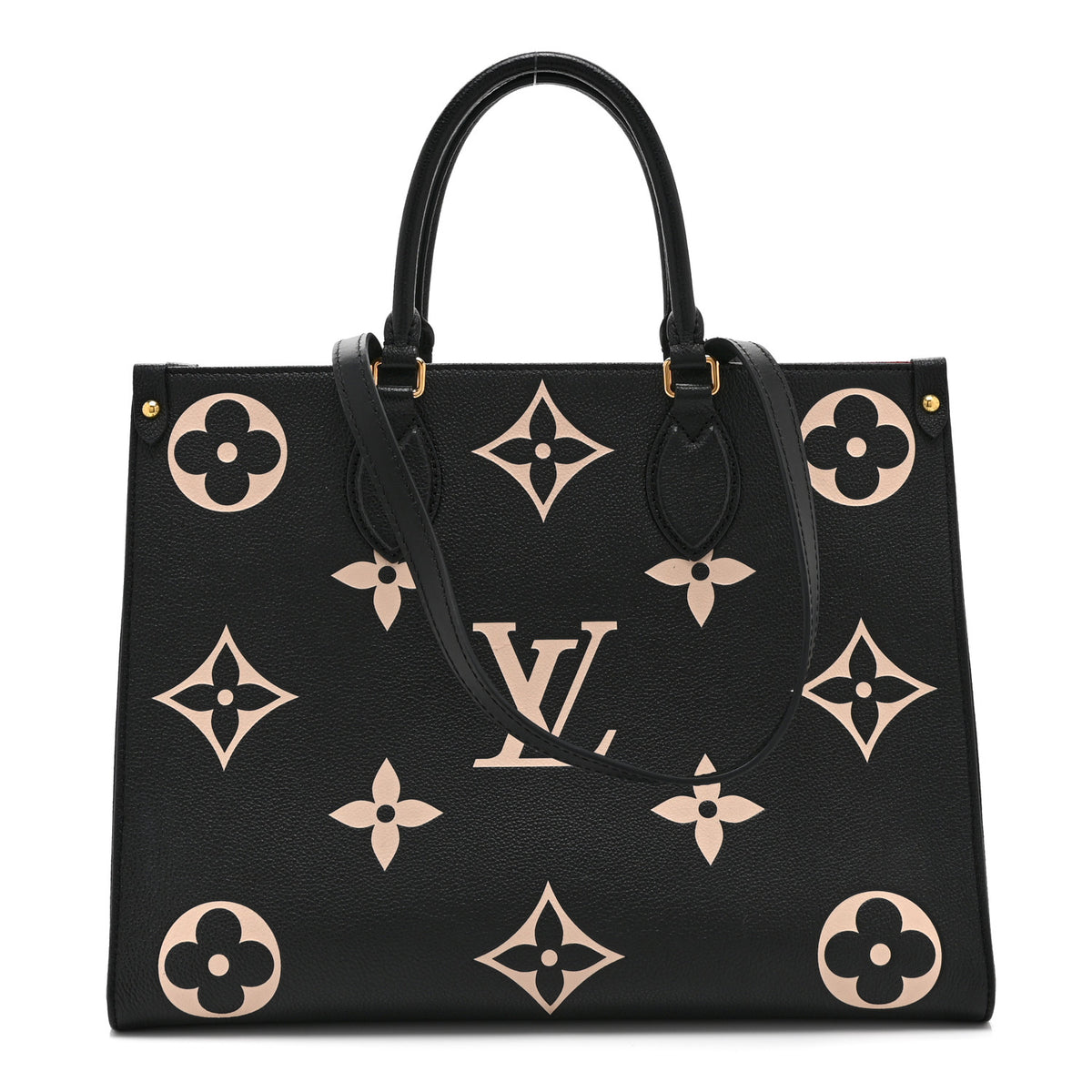 Louis Vuitton Empreinte Monogram Giant Onthego MM Black Beige 1 of 9