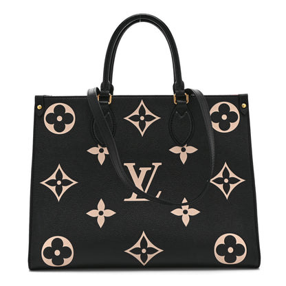 Louis Vuitton Empreinte Monogram Giant Onthego MM Black Beige 1 of 9