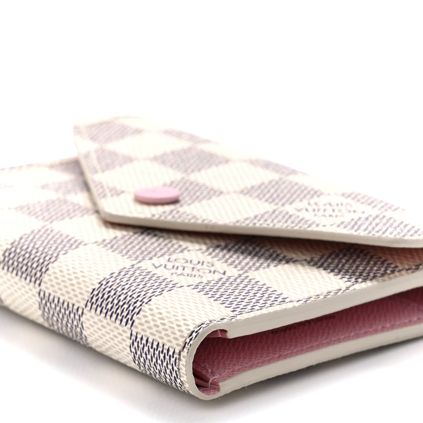 Damier Azur Victorine Wallet Rose Ballerine