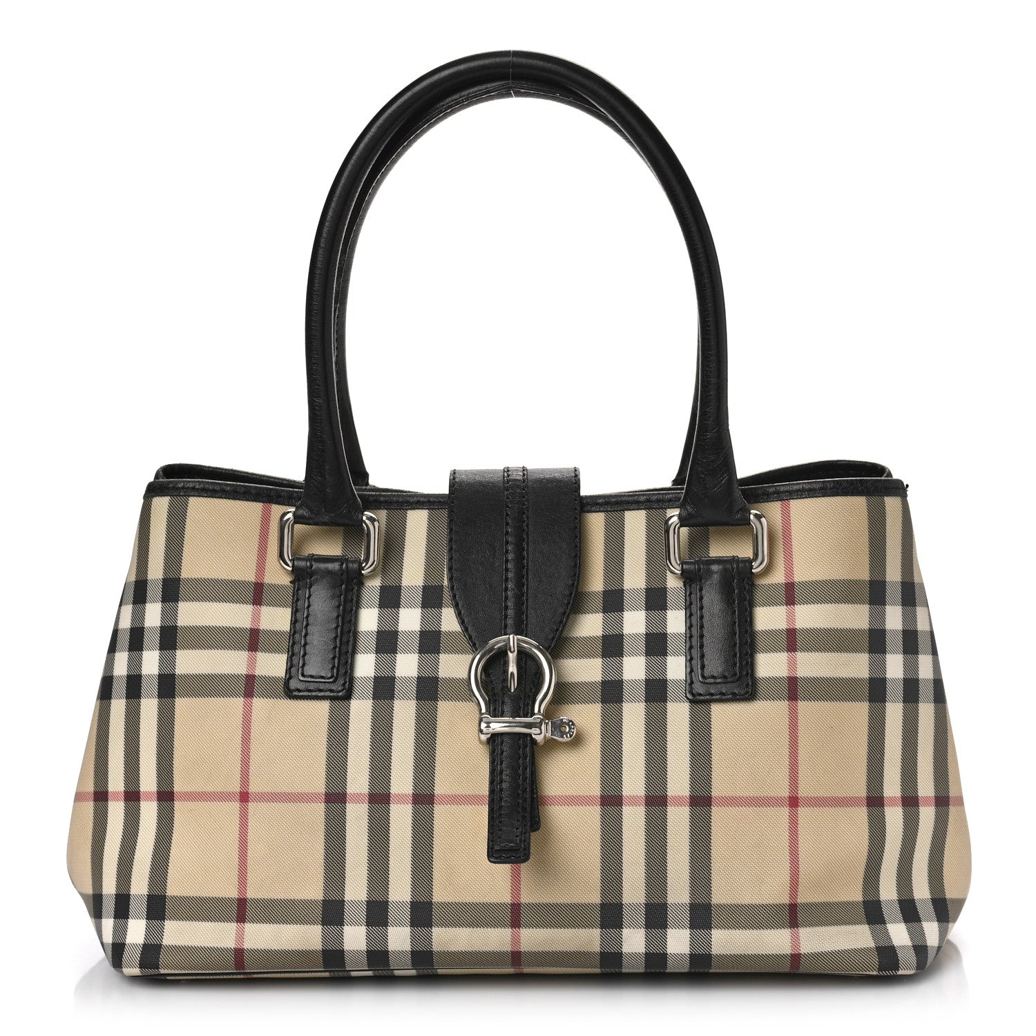 Burberry House Check Buckle Tote Black 1 of 12